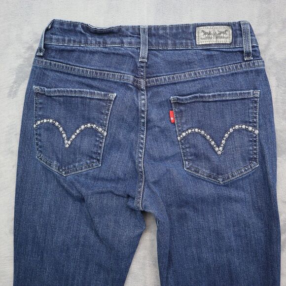 Levi Strauss And Co Pants Womens Blue Button Zip Mid Rise Skinny Denim Jeans - Picture 15 of 16
